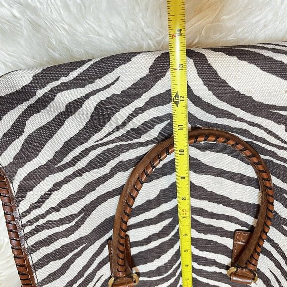Michael Kors Hamilton Whipped Tiger Animal Print Canvas Brown Hand Shoulder Bag - Picture 6 of 12